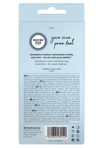 Mister Size Kondomer 60 mm, 10-pack
