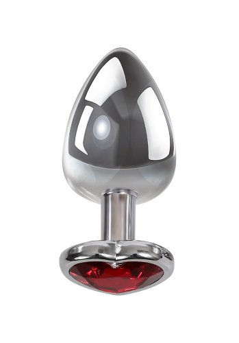 Small Red Heart Gem Anal Plug