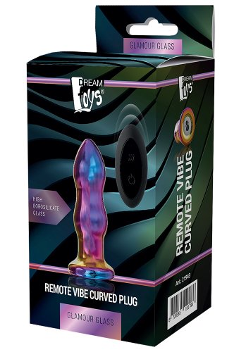 Glamour Glass Remote Vibe Curved Plug