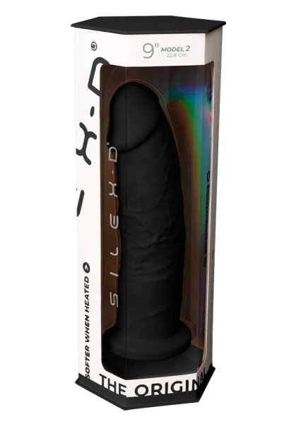 Dual Density Svart Dildo 23 cm