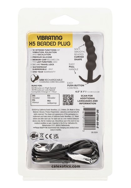 Boundless Vibrating X5 Beaded Plug