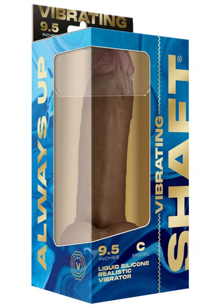 Shaft Vibrating Dildo Model C 9,5 Inch, Oak