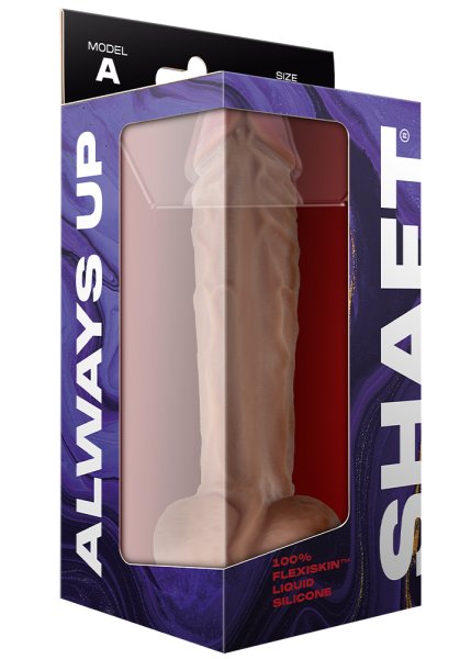 Shaft Liquid Silicone Dildo with balls Model A 10,5 Inch, Pine