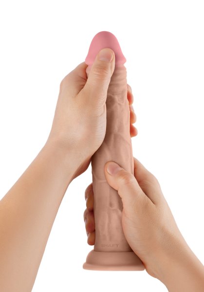 Shaft Liquid Silicone Dildo Model J 9.5 Inch, Pine