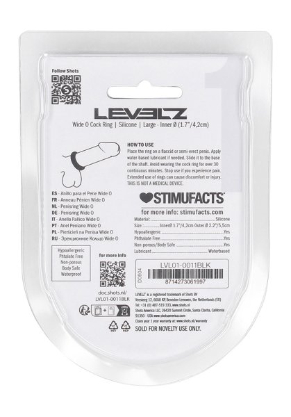 Levelz Wide O Cock Ring Large