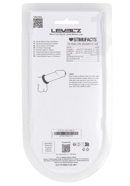 Levelz Wide O Cock Ring Set