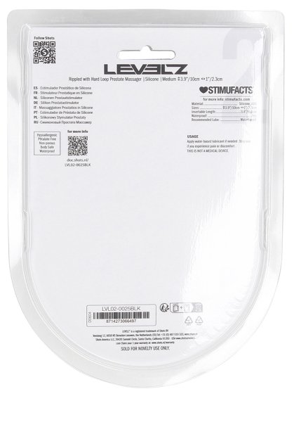 Levelz Rippled with Hard Loop Prostate Massager Medium