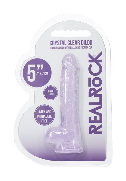 Crystal Clear dildo 13 cm, Purple