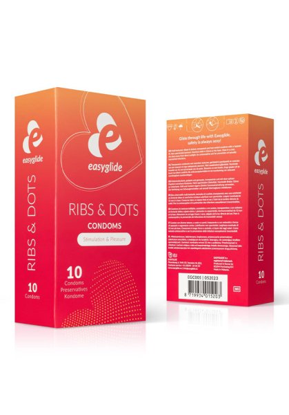 Easyglide Ribs and Dots Condoms 10-pack