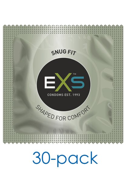 EXS Snug Fit 30-pack mindre kondomer som kramar