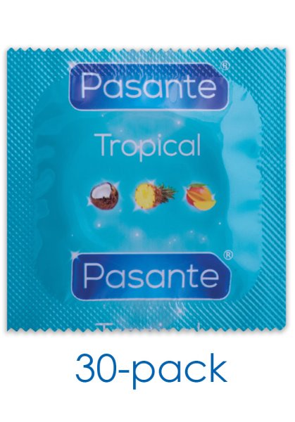 Pasante Tropical Flavours 30-pack kondomer med smak