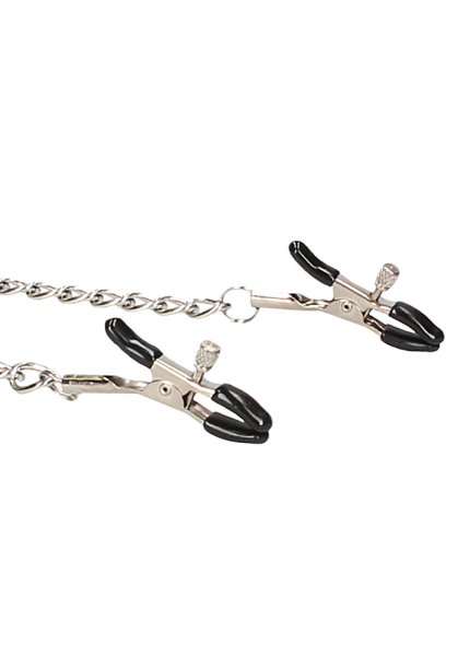 Black & White Breathable Ball Gag with Nipple Clamps