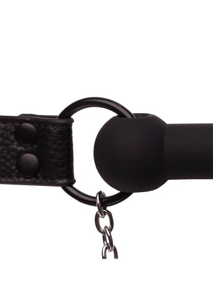Silicone Big Gag with Nipple Clamps