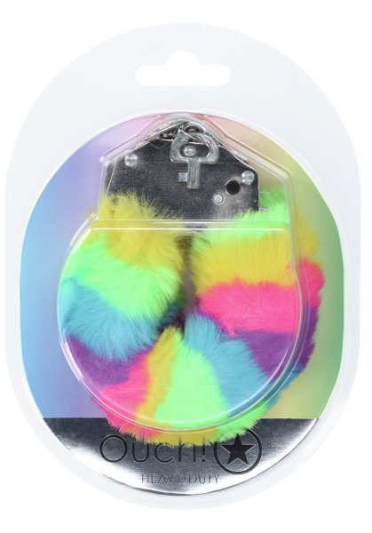 Ouch! Heavy-duty Fluffy Handcuffs - Multicolor 1