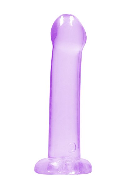 Crystal Clear non realistic dildo 17 cm, Purple