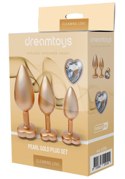 Gleaming Love Pearl Plug Set, Champagne