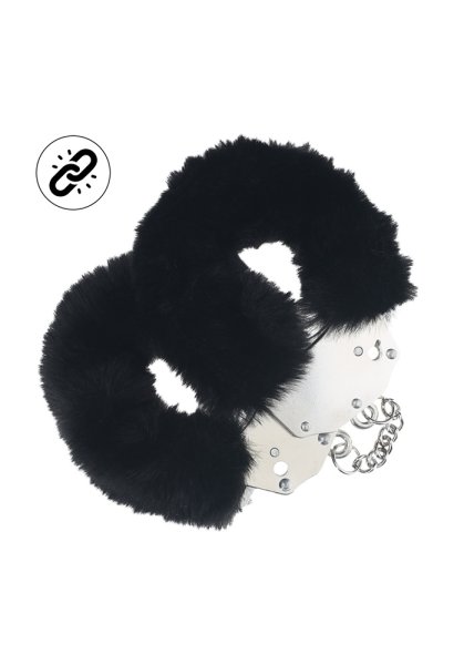 Ouch! Heavy-duty Fluffy Handcuffs - Black