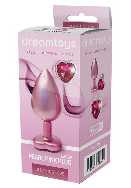 Gleaming Love Pearl Plug Large, Rosa