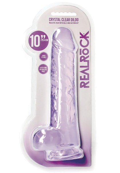 Crystal Clear dildo 25 cm, Purple