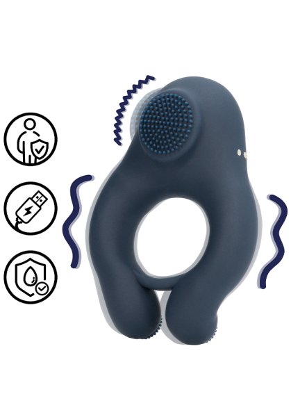 Loveline Vibrating Cockring with Clitoris Stimulation