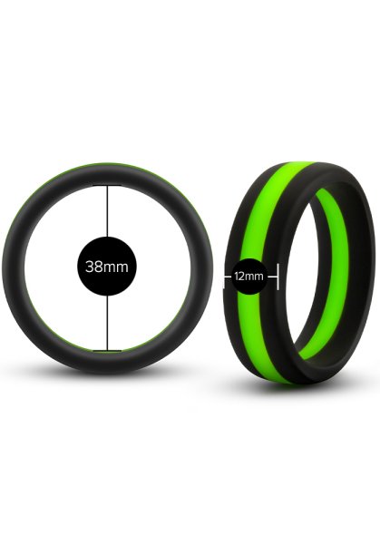 Silicone GoPro Penisring Svart/Grön