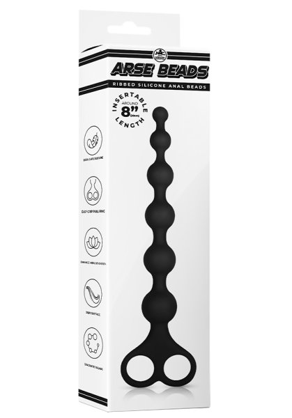 Ribbed Silicone Anal Beads 20 cm