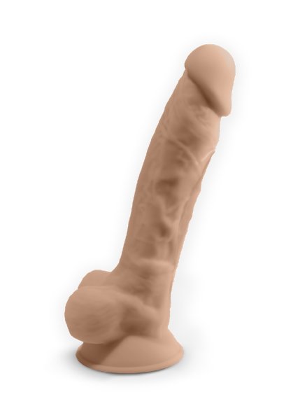 Dual Density Dildo med pung 20 cm