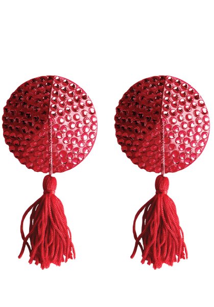 Nipple Tassels Round Shaped, Red
