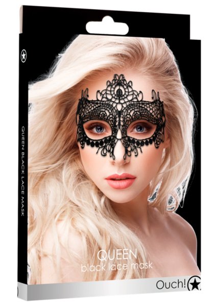 Queen black lace mask
