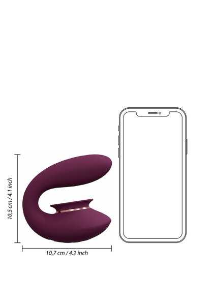 Twitch 3 Vibrator and Suction, Burgundy