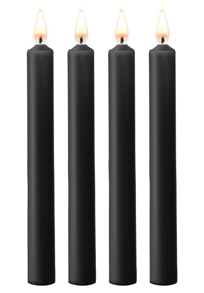 BDSM Vaxljus Svart Large 4-pack