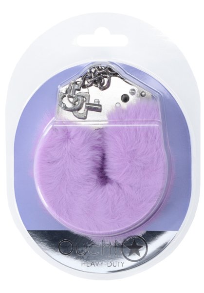 Ouch! Heavy-duty Fluffy Handcuffs - Lavender
