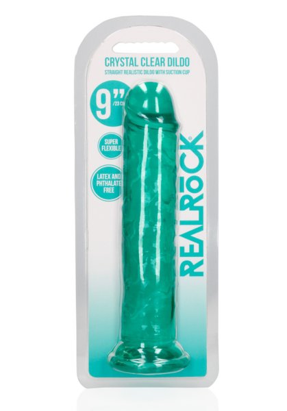 Crystal Clear dildo 23 cm, Turkos