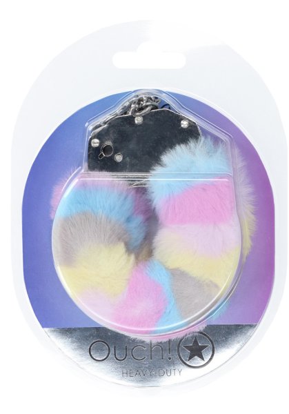 Ouch! Heavy-duty Fluffy Handcuffs - Multicolor 2