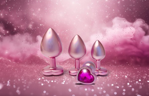 Gleaming Love Pearl Plug Set, Pink