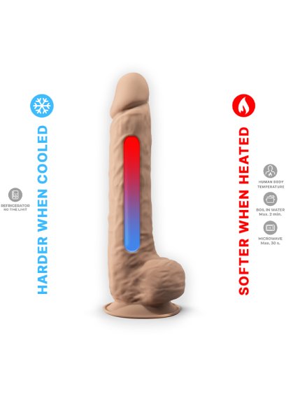 Dual Density Dildo med pung 27 cm