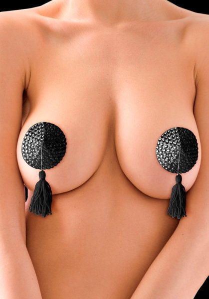Nipple Tassels Round Shaped, Black