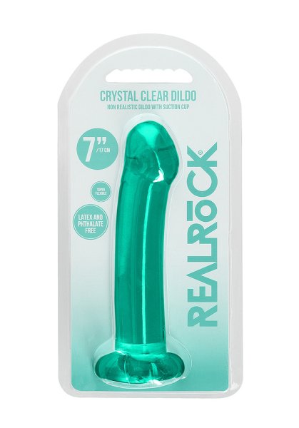 Crystal Clear non realistic dildo 17 cm, Turkos