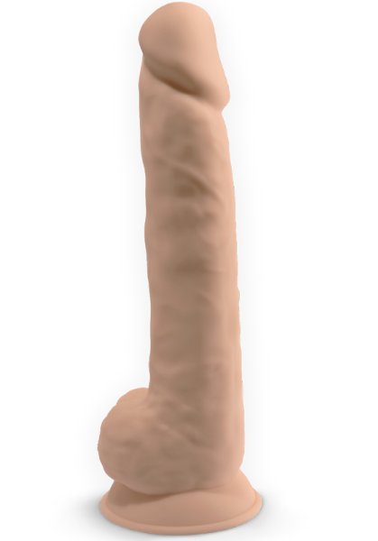 Dual Density Dildo med pung 38 cm