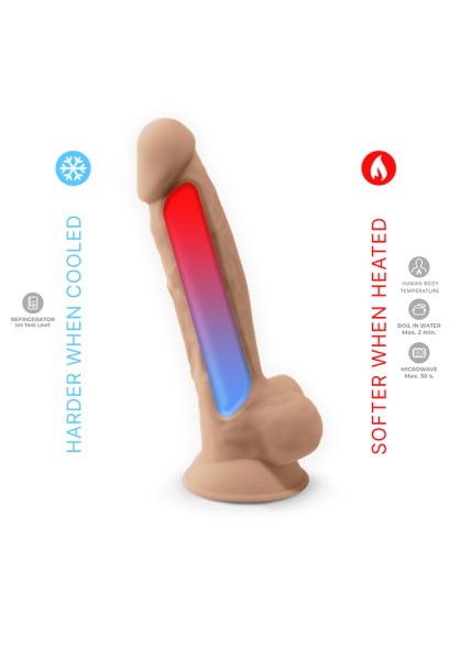 Dual Density Dildo med pung 23 cm