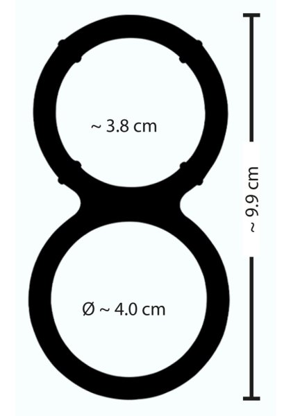 Metallic Silicone Cock & Ball ring