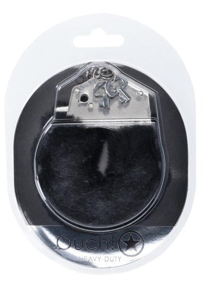 Ouch! Heavy-duty Fluffy Handcuffs - Black