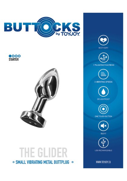 The Glider Vibrating Buttplug, Small