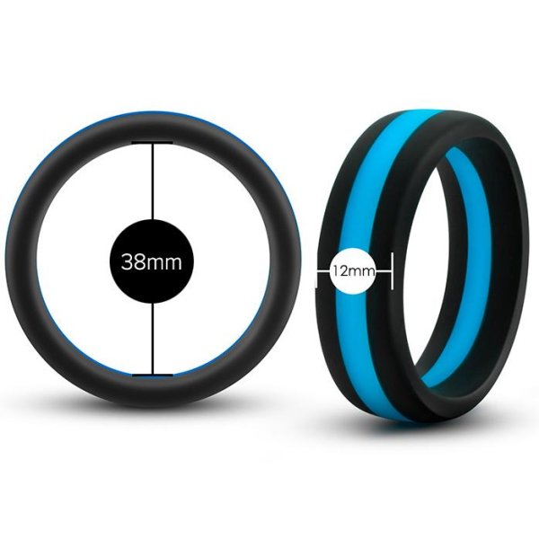 Silicone GoPro Penisring Svart/Blå