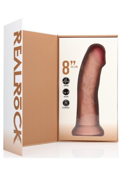 Realrock Vibrating and Rotating Regular Curved Cock 20,3 cm